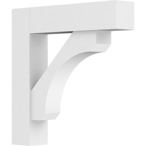 Ekena Millwork Standard Legacy Architectural Grade PVC Bracket With Block Ends, 3"W x 16"D x 16"H BKTP03X16X16LEC05 - main